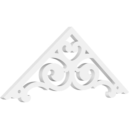 Ekena Millwork Pitch Hurley Architectural Grade PVC Gable Pediment, 36"W x 13 1/2"H x 1"P (9/12) GPP036X014X100HUR